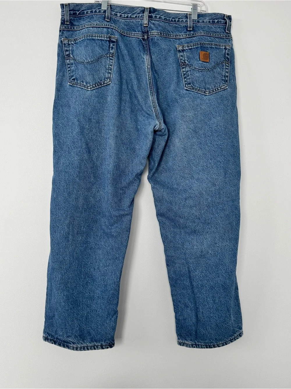Vintage Carhartt Flannel Lined Jeans Mens 46x30* (Fits 44x28) B21DST Made In USA